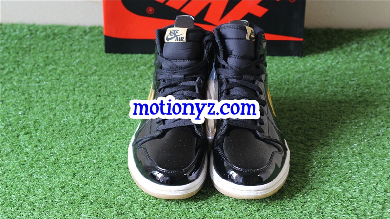 Authentic Air Jordan 1 Black Metallic Gold